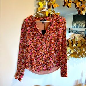 Max Mara silk button up shirt NWT